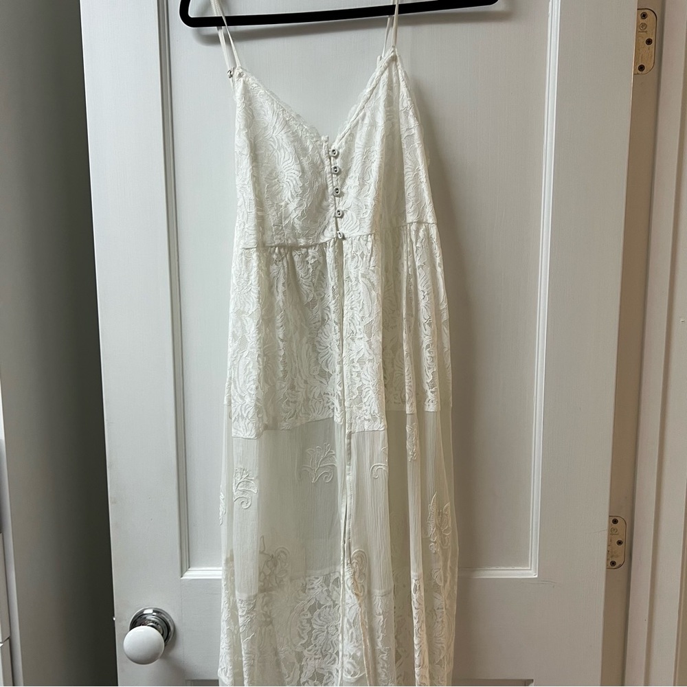 Anthropologie long tank lace